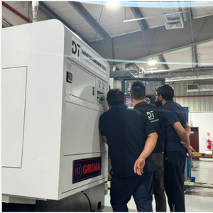 DanaTech technicians installing a cylindrical grinder machine